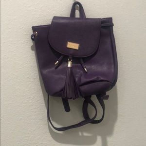 Purple Leather Monat backpack